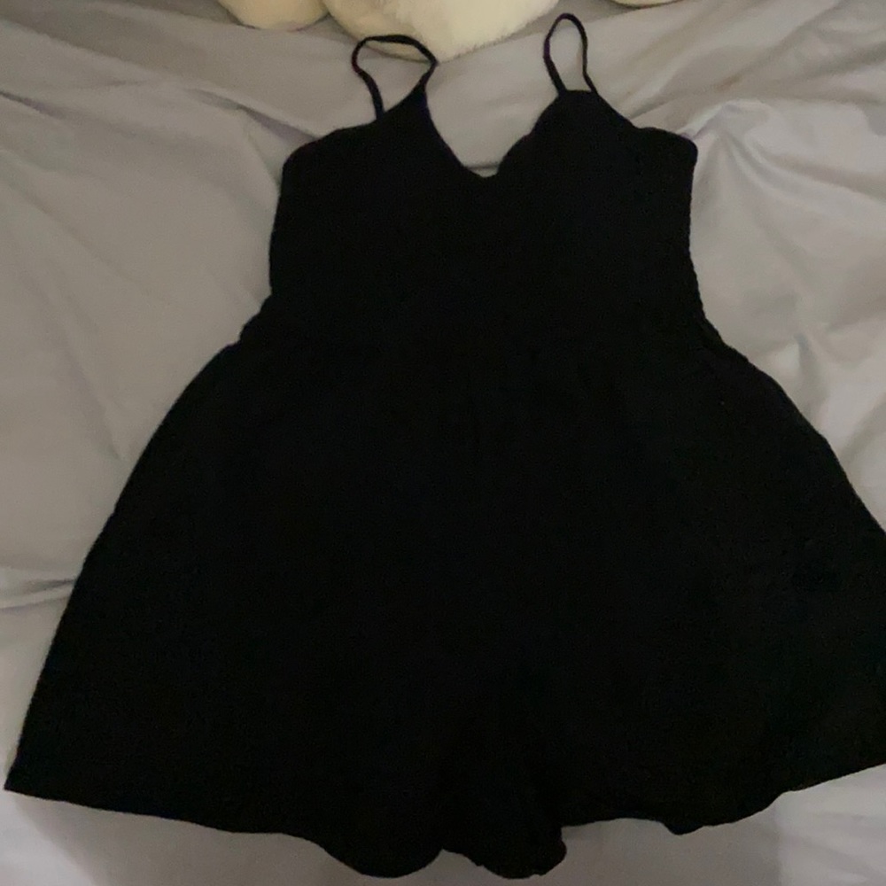 Black romper dress